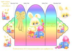 Easter Bunny Scallop Edge Foldback