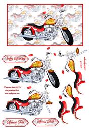 Red Dl Motorbike