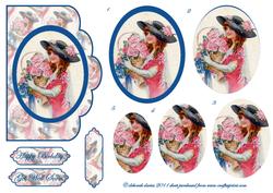 Vintage Cameo 2 Scallop Edge Card