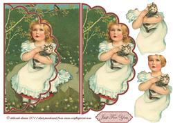 Little Girls Pet Envelope Card