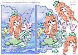 Sea Maid Envelope Card