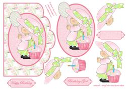 Birthday Girl Scallop Edge Card