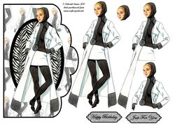 Black N White Beauty Scallop Edge