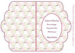 Birthday Girl Scallop Edge Insert with Verse