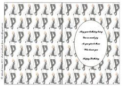 Black N White Beauty Insert with Verse