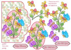 Fun Florals Scallop Edge Card
