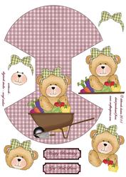 Garden Bear Over the Edge Wobble Card