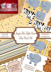 Jungle Fun Triple Easel Twist Card Kit