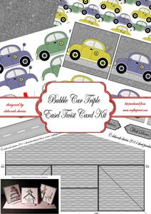 Bubble Car Triple Easel Twist Card Kit