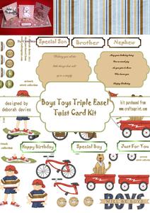 Boys Toys Triple Easel Twist Card Kit
