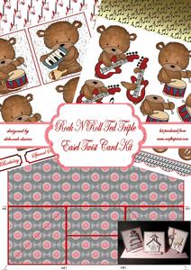 Rock N Roll Triple Easel Twist Card Kit