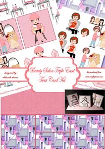 Beauty Salon Triple Easel Twist Card Kit
