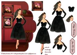 Black Elegance Scallop Edge Card