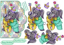 Musical Elephant Scallop Edge