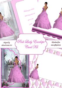 Pink Lady Envelope Card Kit