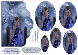 Fantasy Blue Scallop Edge