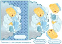Baby Boy Ted Envelope Card