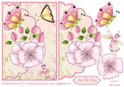 Pretty Floral Butterfly