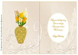 Vase of Tulips Insert with Verse
