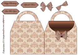 Bow Handbag Shaped Card