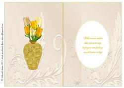 Vase of Tulips Insert with Get Well Verse