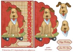 Sporty Dog Envelope Card