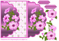 Pink Petunia Envelope Card