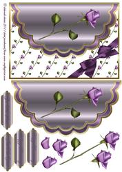 Simple Lilac Rose Envelope Card