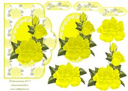 Yellow Rose Scallop Edge