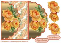 Peach Rose Envelope Card