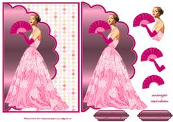 Pink Fan Lady