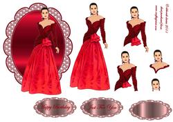 Oval Framed Elegant Lady