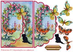 Floral Butterflies Envelope Cardfront