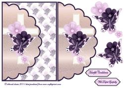 Floral Butterfly Sympathy Envelope Card
