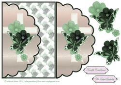 Floral Butterfly Sympathy Envelope Card