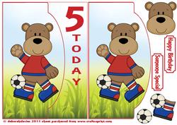 5 Today Footy Bear Envelope Cardfront