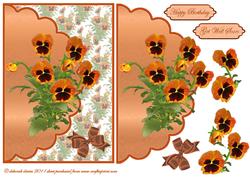 Popular Pansy Envelope Cardfront