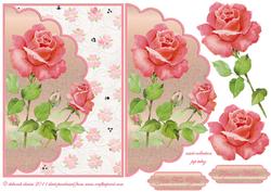 Stunning Pink Rose Envelope Cardfront