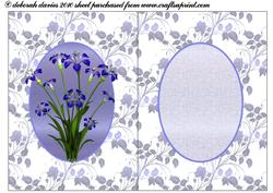 Blue Floral Insert