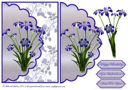 Blue Floral Envelope Cardfront