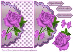 Lovely Pink Rose Envelope Cardfront