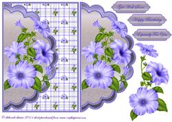 Blue Petunia Envelope Cardfront