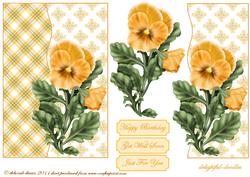 Yellow Pansy Cardfront