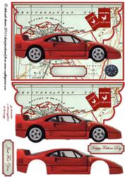 Dads Ferrari Envelope Card