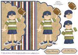 I Luv Rugby Envelope Card