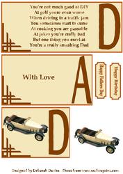 Dads Vintage Booksheet