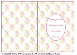 Mixed Florals Insert with Birthday Verse