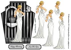 Deco Lady in White