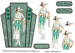 Deco Lady in Aqua