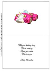 Girly Car Insert with Verse